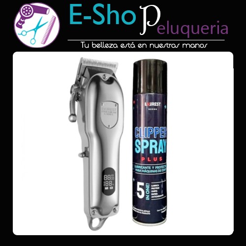 Maquina Cortadora Everest Clipper Profesional + Lubricante 5 En 1 Kit