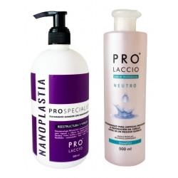 Nanoplastia 500ml Prolaccio Cosmetics Alisado + Shampoo Neutro