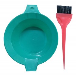 Kit Bowl + Pincel + Guantes Nitrilo Para Coloracion Tintura