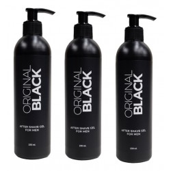 After Shave Gel Post Afeitado Barberia Original Black 250ml Kit x3