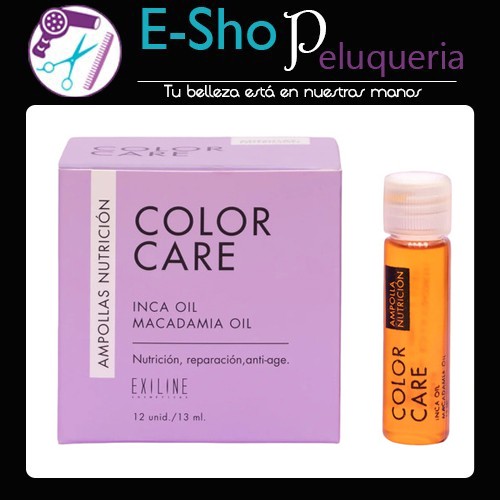 12 Ampollas Color Care Nutricion 13 Ml Exiline Reparacion