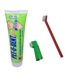 Kit Cepillo Dental Perros Gatos Higiene Doble +pasta Diente Kit