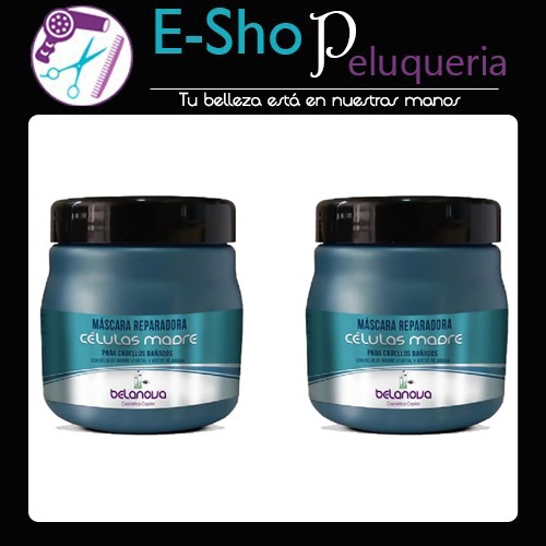 Baño de Crema Mascara Reparador Celulas Madres Belanova 250ml Kit x2