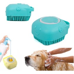 Esponja De Baño Para Mascotas Con Dispenser De Shampoo