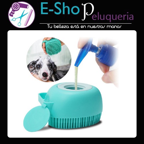 Esponja De Baño Para Mascotas Con Dispenser De Shampoo