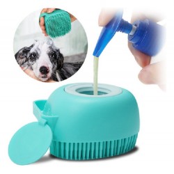 Esponja De Baño Para Mascotas Con Dispenser De Shampoo x2