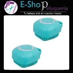 Esponja De Baño Para Mascotas Con Dispenser De Shampoo x2