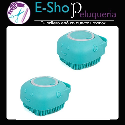 Esponja De Baño Para Mascotas Con Dispenser De Shampoo x2