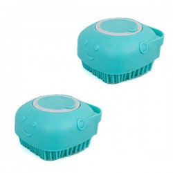 Esponja De Baño Para Mascotas Con Dispenser De Shampoo x2
