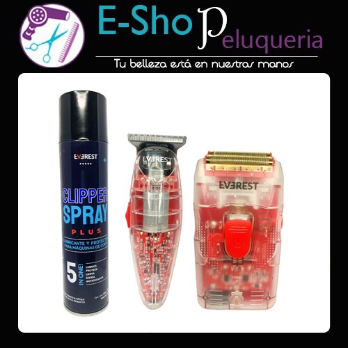 Kit Everest Afeitadora + Patillera Transparente + 5 En 1