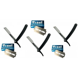 Navaja Barber Profesional + Hojas de Afeitar Kit x 3 Barbero