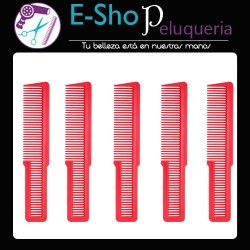 Kit Peine Para Maquina De Corte Profesional Barberia Barber Rojo x 5