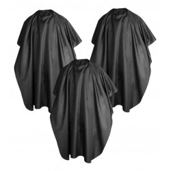 Capa De Corte Profesional Barber Negra Barbero Kit X3