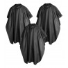 Capa De Corte Profesional Barber Negra Barbero Kit X3