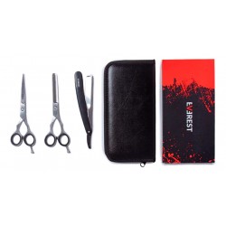 Everest Kit De Tijera Corte Microdentada + Pulir + Navaja 6