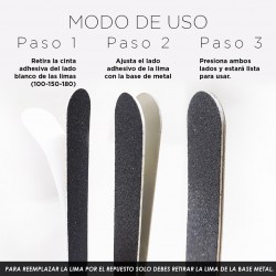 25 Repuestos De Limas Adhesivas Grano 150 Jessamy L337