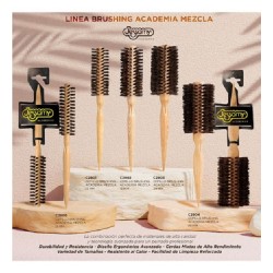 Kit Cepillos Brushing Madera Cerda Mezcla Jessamy 5u