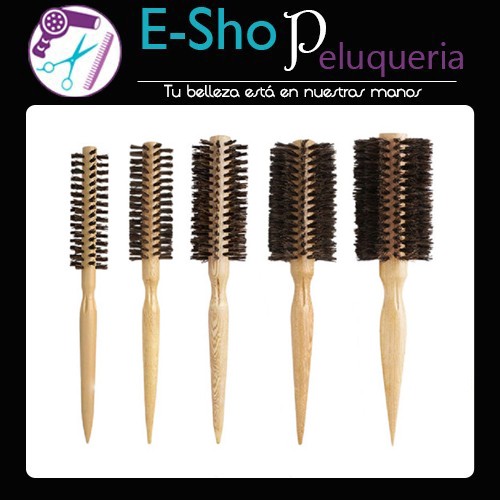 Kit Cepillos Brushing Madera Cerda Mezcla Jessamy 5u