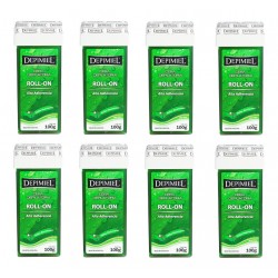 Cera Depilatoria Roll On Descartable Aloe Vera Depimiel Kit X8