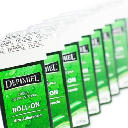 Cera Depilatoria Roll On Descartable Aloe Vera Depimiel Kit X8