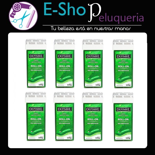 Cera Depilatoria Roll On Descartable Aloe Vera Depimiel Kit X8