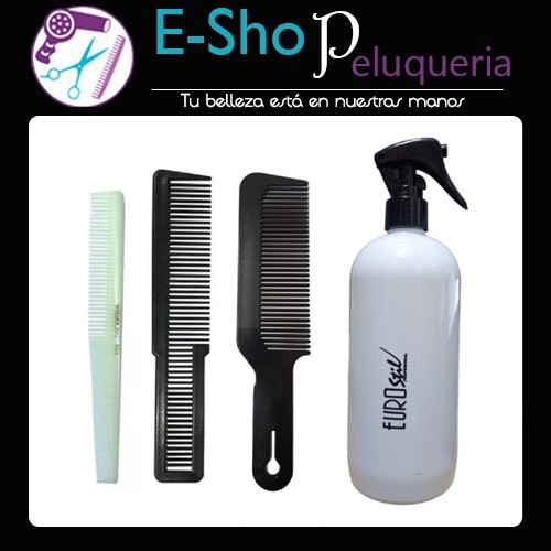 Kit Rociador Blanco Euro + Peines Tipo Wahl + 101 + 167