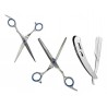 Kit Tijeras Corte Filo Navaja Pulir 6 Pulgadas Navaja Barber