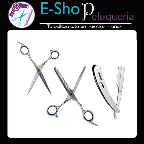Kit Tijeras Corte Filo Navaja Pulir 6 Pulgadas Navaja Barber