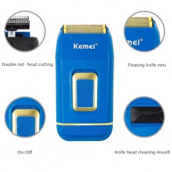 Afeitadora Shaver Inalámbrica Recargable Usb Kemei Km-2031