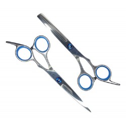 Kit Capa de Corte Barber + Kit Tijeras 6 Pulgadas + Rollo Papel