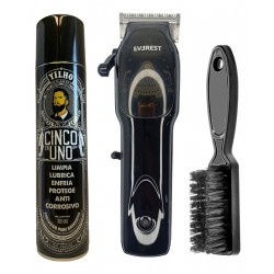 Kit Maquina De Corte Everest Commander 9000rpm+ Cepillo Fade + 5 en 1 Lubricante Yilho