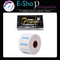 Rollo De Papel Cuello Barber + Caja De Filos Derby Premium