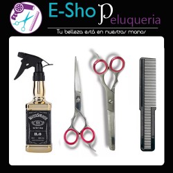 Kit Tijeras StyleCut Corte + Pulir + Rociador + Peine Simil Wahl