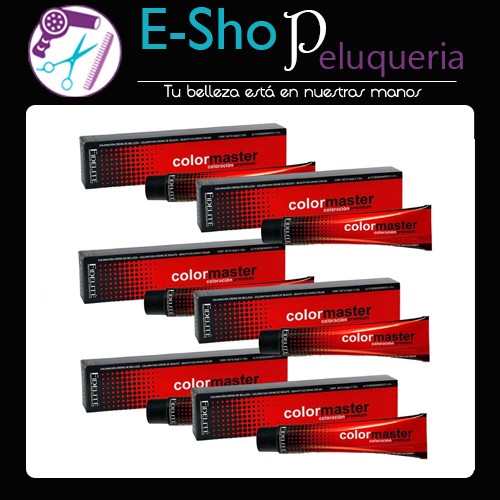 Fidelite Tintura Colormaster Peluqueria Pelo x 60g Kit x6