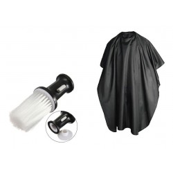 Kit Capa De Corte Profesional Barber + Quita Pelo Con Talquera