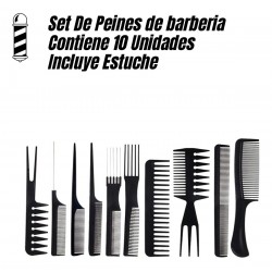 Kit Set Barberia Peluquería Capa Set Peines Cepillo Fade Tru