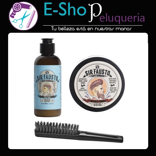 Kit Barber Sir Fausto Men Cera + After Shave + Cepillo 50315