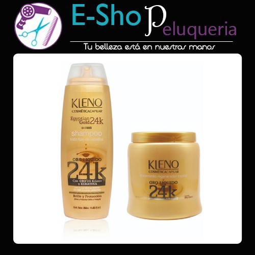 Kit Shampoo X 350 Ml + Mascara X Kg Egyptian Gold 24 K Kleno Oro