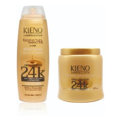 Kleno Egyptian Gold 24k Kit Shampoo + Enjuague + Mascara 1kg