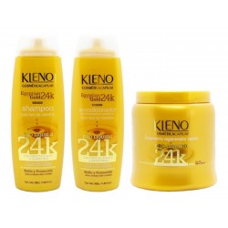 Kleno Egyptian Gold 24k Kit Shampoo + Enjuague + Mascara 1kg