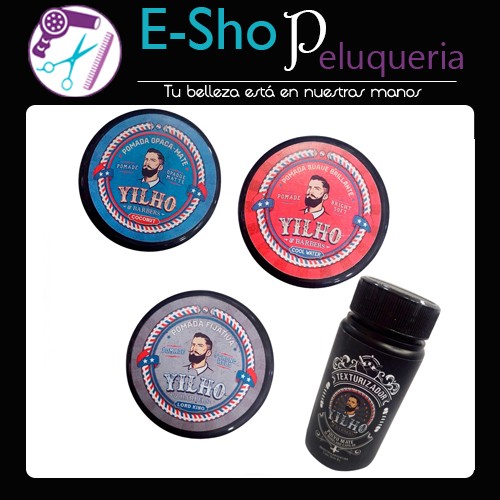 Kit Yilho Kit 3 Pomadas Barbers + Polvo Texturizador Modelador