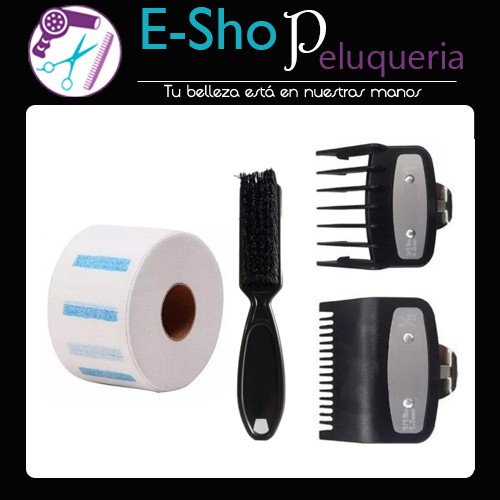 Kit Alzas Clasicas 0,5 Y 1,5 + Cepillo Fade + Papel Cuello