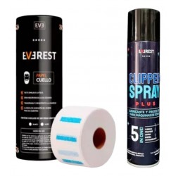 Kit Rollo Papel Cuello Everest + Lubricante 5 En 1 Barber