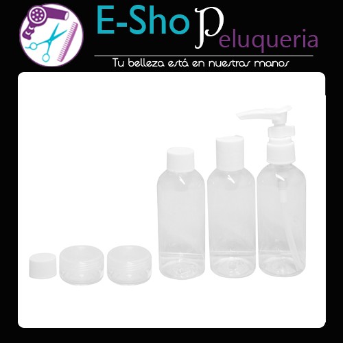 Set Viaje Botellas Higiene Personal Equipaje Neceser