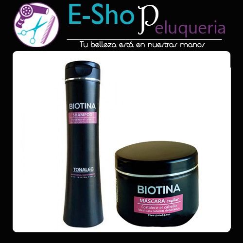 Kit Shampoo + Baño De Crema Biotina Libre De Parabenos Tonaleg 250grs