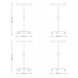 Carrito Ayudante De Peluquería Tintorero Barber Dompel