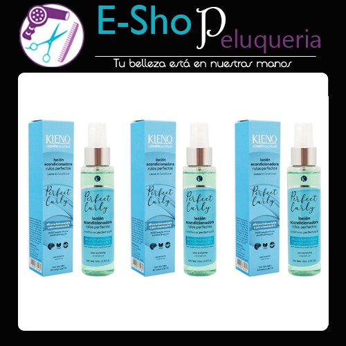 Kleno Perfect Curly Loción Acondicionadora Rulos Perfectos x100cc Kit x 3u