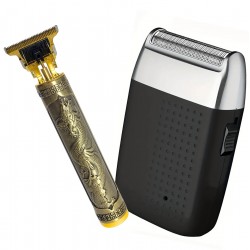 Afeitadora Shaver Barber Profesional + Trimmer Patillera Kit