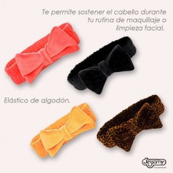 Vincha De Tela Maquillaje Skincare Moño Bordada Jessamy V508