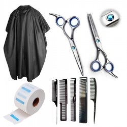 Peines Toni&guy + Tijera De Corte +  Pulir + Papel De Cuello + Capa Kit
